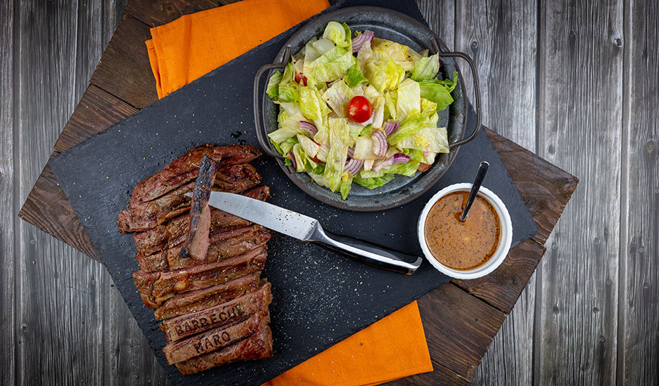 einde farwest us steak salad bbq marc devleesboerderij